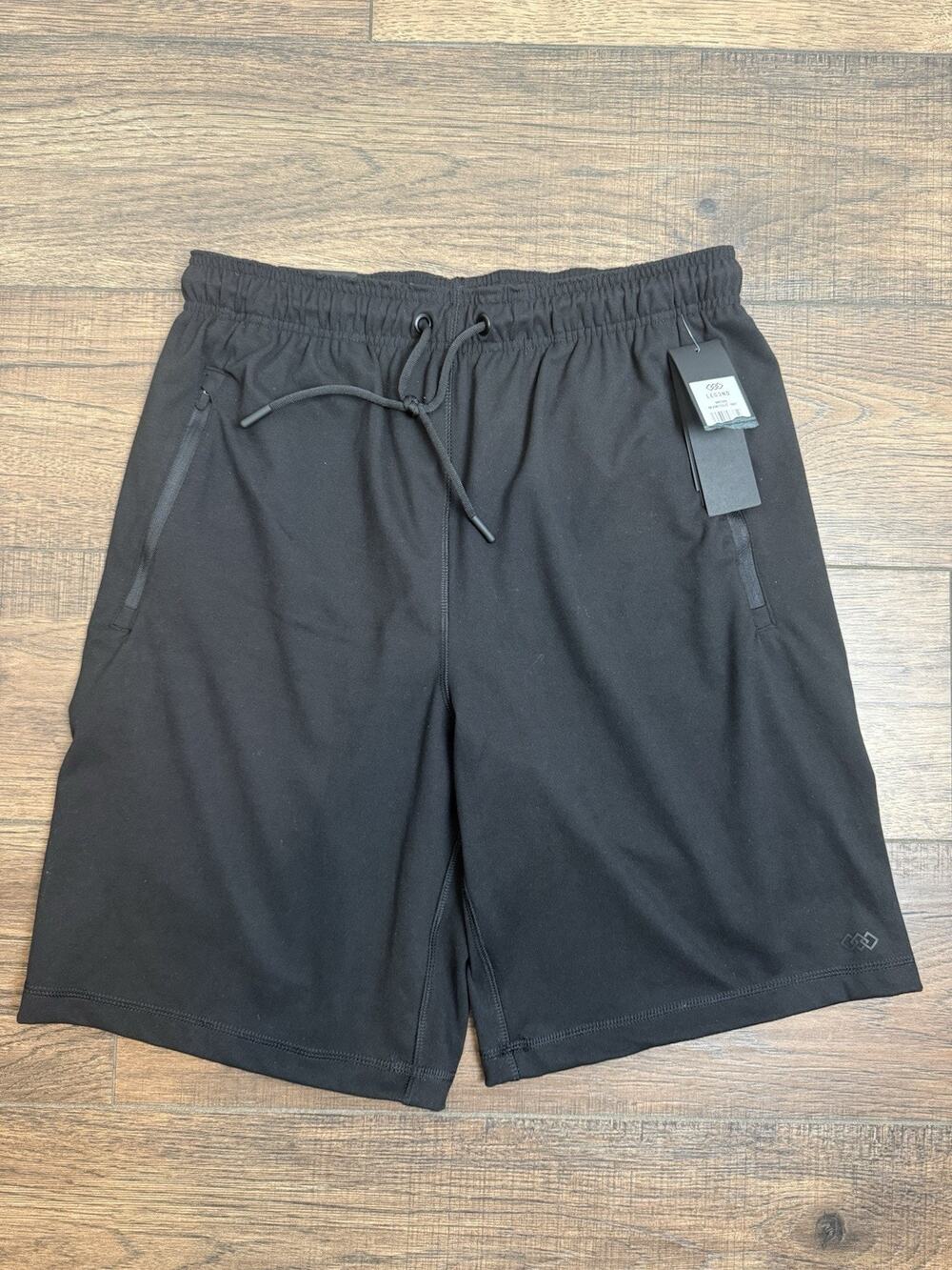 LEG3ND Shorts Men’s M Black Comfort Fit Moisture Management Drawstring NWT